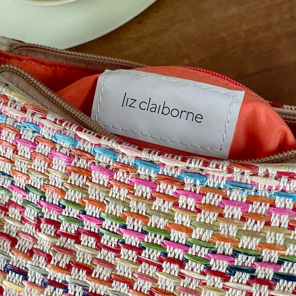 Vintage 90s Y2K Liz Claiborne Rainbow Woven Mini Purse Shoulder Bag - Picture 12 of 14